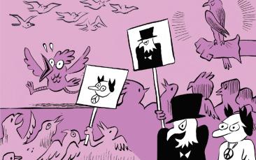 Cover image of See also the webcomic: Hateful Birds, based on Michael Bruter's project ELHO